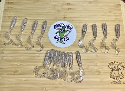 "Boogey Man Bait Co. 4"" Glow In The Dark Grub Bass Walleye Striper Pike" Foto 1 de 4