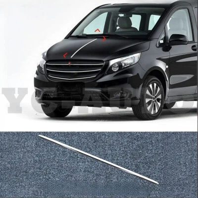 FOR 16-2023 Mercedes Benz Vito Silver Stainless Steel Engine Cover Bright Strip - Image 1 of 2