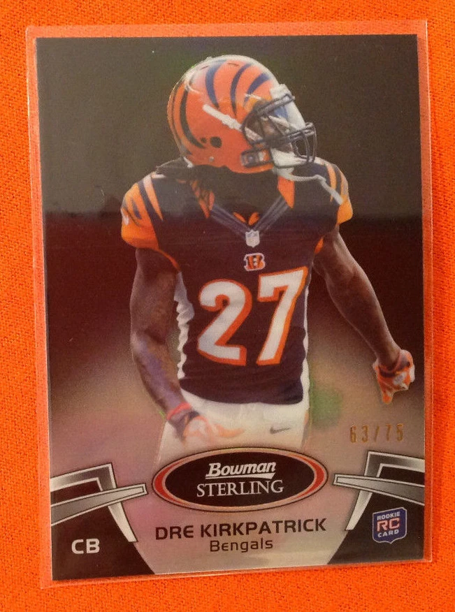 2012 Bowman Sterling DRE KIRKPATRICK Black Refractor RC #63/75 Made BENGALS #46 - Image 1 of 1