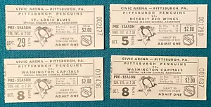 4 Vintage 1978 Pittsburgh Penguins Ticket Stubs! Blues, Red Wings, Capitals - Picture 1 of 3
