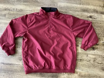 Pullover de golf Consensus con cremallera grande para hombre chaqueta color vino bolsillos con cremallera Foto 1 de 4