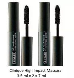 Clinique High Impact Mascara mini - 3.5 ml x 2 = 7 ml - 01 Black- unboxed- New - Picture 1 of 4