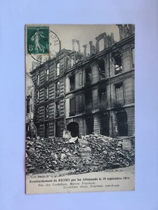 Alte Postkarte CPA REIMS - Bombardierung am 19. September 1914 - Bild 1 von 2
