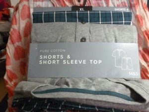 Mens Marks and Spencer Cotton Check Pyjama Set ~Size XL~W 39-41" .Chest 44-46" - Picture 1 of 5