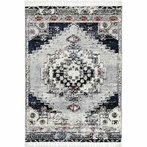 Gueliz Moroccan Berber Style Grey Blue Tribal Modern Floor Rug - 4 Sizes **NEW** - Picture 1 of 30