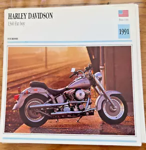 Harley Davidson 1340 Fat Boy 1991 - Fiche Moto 14x14 edition 1991 - Photo 1/1