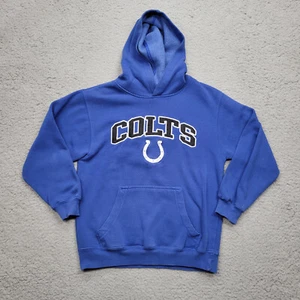 Colts Hoodie Kids Small 6/7 Blue Long Sleeve Sweatshirt - Picture 1 of 14