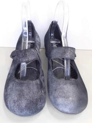 CLARKS INDIGO Negro Plata Gris Brillo Mary Jane Zapatos Tacones 8.5M Foto 1 de 4