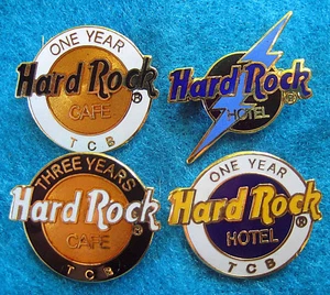LAS VEGAS ELVIS PRESLEY STAFF TCB CUIDADO DE NEGOCIOS Hard Rock Café 4 PINS - Imagen 1 de 1