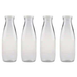 4 Pcs Glasflasche Transparente Milchflaschen Transparenter Milchbehälter - Bild 1 von 12