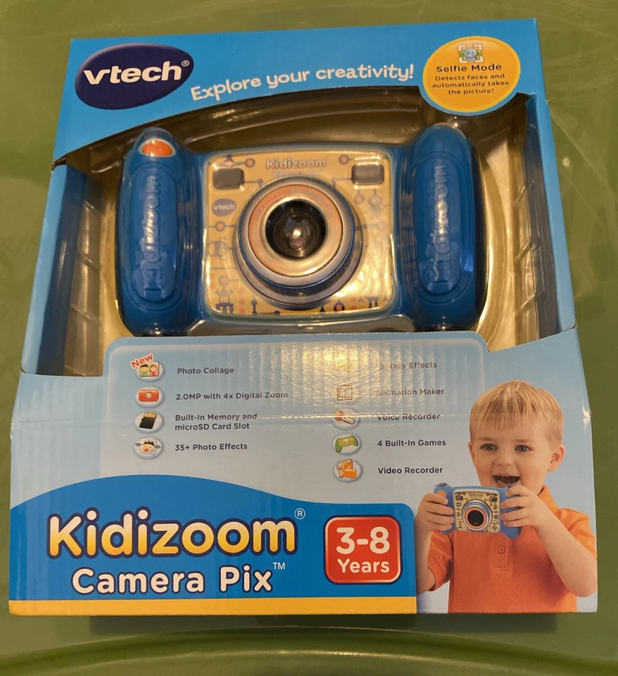 VTech Kidizoom Camera Pix, 80-193650 Selfie Mode 2.0 MP Kids Camera Blue SEALED - Image 1 of 1