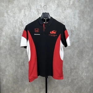 Super Aguri F1 Team Honda Racing Polo Shirt Mens Size M Formula 1 Black - Picture 1 of 10