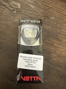 Bicycle cycle computer odometer wired Vetta RT33 black NOS NEW - Picture 1 of 8