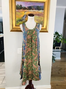 Karma Highway Boho Damen Kleid ONE SZ Paisley Festival Mehrfarbig V-Ausschnitt - Bild 1 von 5