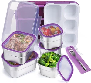 Dacool Stainless Steel Kids Bento Lunch Box Leak Proof Bpa-Free School Lunch Con - Picture 1 of 12