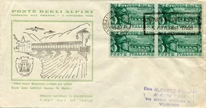 Ponte di Bassano quartina su busta Venetia per Torino senza annullo - Picture 1 of 1