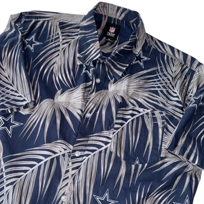NFL Team Apparel Dallas Cowboys XL Hawaiian Shirt Palm Leaf Star Print Star - Image 1 of 4