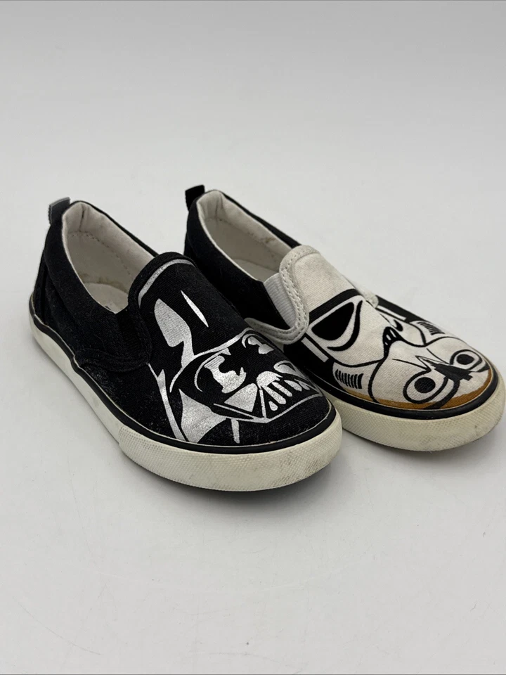 GAP x STAR WARS niños talla 9 zapatos sin cordones Darth Vader & Stormtrooper B1 Foto 1 de 4