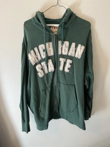 Izod Collegiate Michigan State Green Zippered Hoodie - Men’s XL - 100% Cotton - Picture 1 of 6