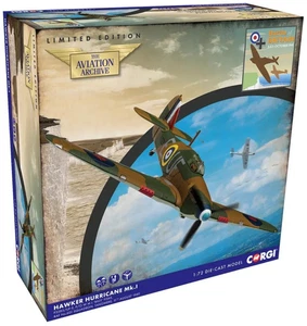 Corgi Hawker Hurricane Mk.I - P/O "Billy" Fiske 1:72 Die-Cast Airplane AA27609 - Picture 1 of 4
