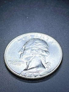 AU/BU 1962-D, Washington Quarter, 90% Silber, DDR (D) Münzzeichen # RPD5 - Bild 1 von 2