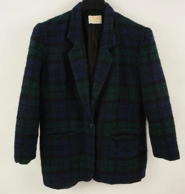 Vintage 1950s Pendleton Tweed Wool Plaid Unstructured Sport Coat 40S Blue Green - Image 1 of 4