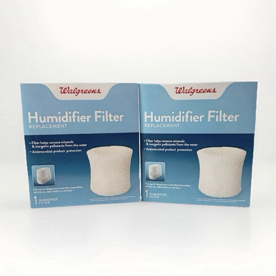 Humidifier Filter Replacement Walgreens Lot 2 Cool Mist HF2112-UL 890-WGN LEV320 - Image 1 of 1