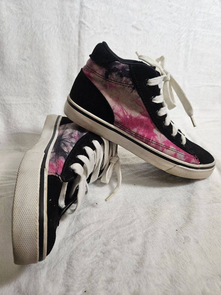 Zapatilla deportiva para mujer AIRWALKS de lona y gamuza talla 8.  Tie Dye púrpura.  seminuevo Foto 1 de 4