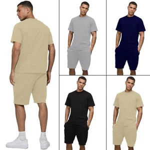 Conjunto de pantalones cortos y camisetas informales de verano de manga corta Kruze para hombre - Imagen 1 de 9