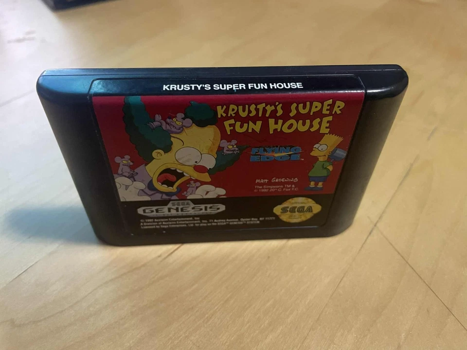 Krusty's Super Fun House Sega Genesis 1992 Tested (Cartridge/Game Only) - Image 1 of 1