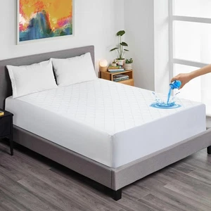 Queen Mattress Protector – Waterproof Mattress Cover – Deep Pocket Fitted up ... - Picture 1 of 8