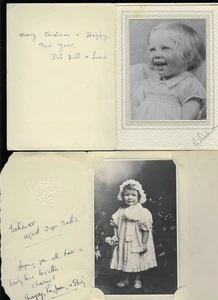 Vintage Lot of 6 Black & White 1940's-1950's Real Photos of KIDS Greeting Cards - Picture 1 of 8