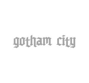 GOTHAM CITY  VINYL WINDOW DECAL SILVER  2" X 9"  PICK YOUR COLOR  NYC - Picture 1 of 1