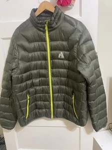 Eddie Bauer First Ascent Bright Green EB800 Down Puffer Coat Petite Large - Picture 1 of 9