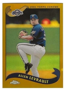 2002 Topps Chrome Gold Refractor #267 Allen Levrault Milwaukee Brewers BV$2.50 - Picture 1 of 1
