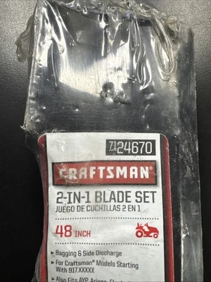 Juego HOJAS CORTACÉSPED CRAFTSMAN 48" 2 en 1 24670 71-24679 Nuevo Foto 1 de 3