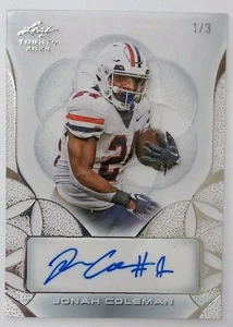 2024 Leaf Trinity Clear Jonah Coleman Auto /3 Silver Arizona Wildcats 🔥🔥🔥🔥 - Picture 1 of 2