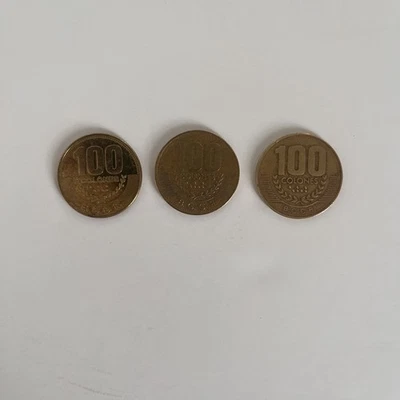 Costa Rica Coins bundle 100 Colones quantity 3, 1999, 2000, 2014 - Image 1 of 4