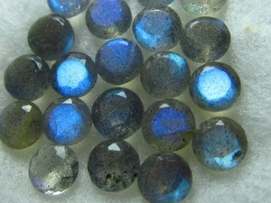 Natural Blue Labradorite Round Faceted Cut 3mm to 15mm Loose Gemstone - Picture 1 of 3