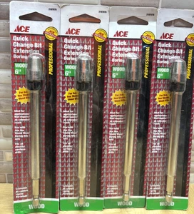 4- ACE 6" QUICK CHANGE BIT EXTENSIONS, 2187078, New Sealed Packs, Free US Ship - Picture 1 of 10