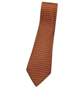 HERMÈS Herren 100 % Seide Krawatte LUXUS XL 5335 TA orange Monogramm H W: 3,7" gebraucht, in einwandfreiem Zustand - Bild 1 von 5