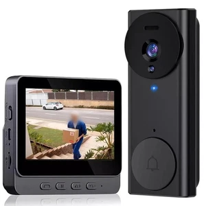 2,4G Wireless Smart Visual Intercom Video Türklingel Kamera Monitor4,3" für Home - Bild 1 von 12