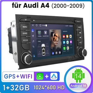 Android 14 Autoradio Für Audi A4 8E 8H B6 B7 2000-2009 Carplay GPS Navi RDS DAB - Bild 1 von 14