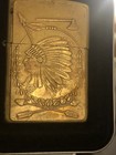 ZIPPO 1997 BARRETT SMYTHE INDIAN CHIEF WILD WEST SERIES LIGHTER UNFIRED In Tin
