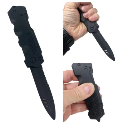 Retractable Plastic Fake Knife 21cm Army Navy Dagger Survival Blade Novelty - Image 1 of 4