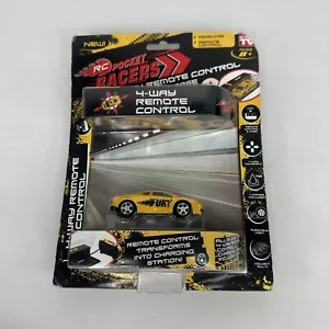 RC Pocket Racers Yellow Fury All-in-One 4-Way Remote Control Car & Storage Case - Picture 1 of 7