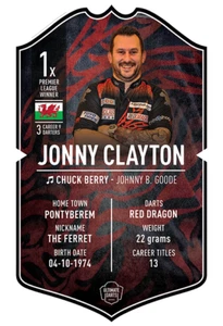 Jonny Clayton Small Signed Ultimate Card INC FREE P&P TO UK ONLY - Picture 1 of 1