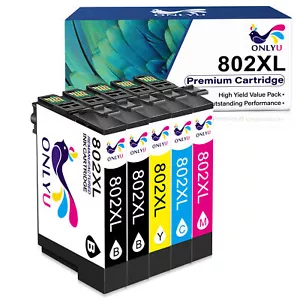 Cartuccia di inchiostro T802 802XL per Epson Workforce Pro WF4734 WF 4730 WF 4720 - Foto 1 di 9