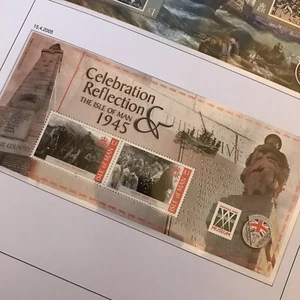 Isle of Man Mint 2005 Celebration Reflection World War II 1945 MiniSheet MNH - Picture 1 of 2
