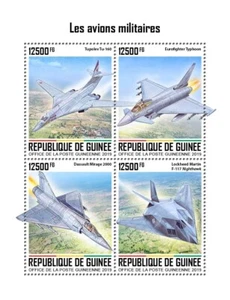 Military Planes Aviation MNH Stamps 2019 Guinea M/S - Picture 1 of 1